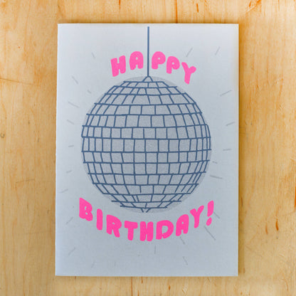BIRTHDAY DISCO BALL GREETING CARD