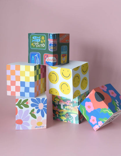 Sticky Note Cube | Primary Blooms