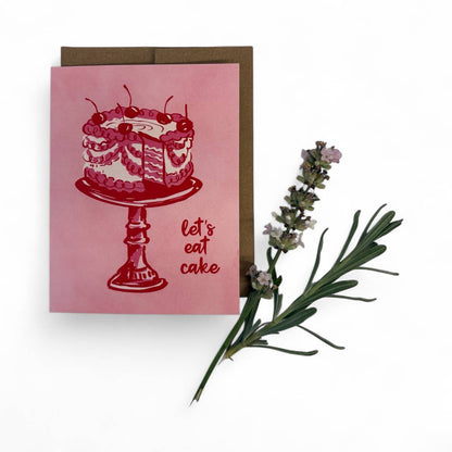 Lets Eat Cake Greeting Card