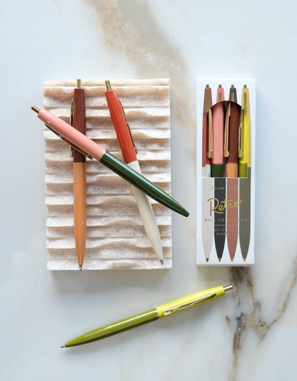 Retro Pen Set of Four | Desert Tones