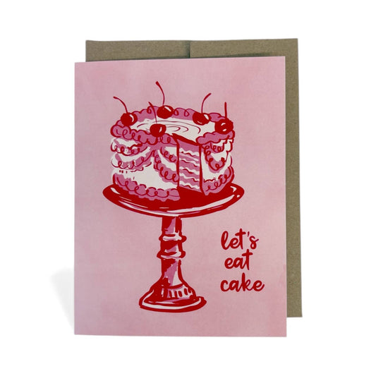 Lets Eat Cake Greeting Card