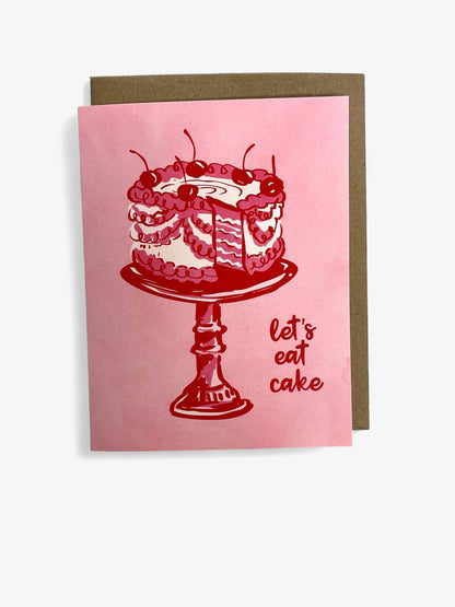 Lets Eat Cake Greeting Card